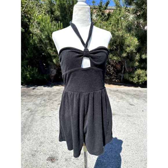 Wild Fable Romper Women Size Small Black Halter Neck Sleeveless Key hole Beach - Picture 13 of 13